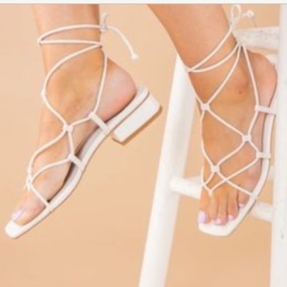 Sam Edelman white Daffy Nappa Sandals size 6 New